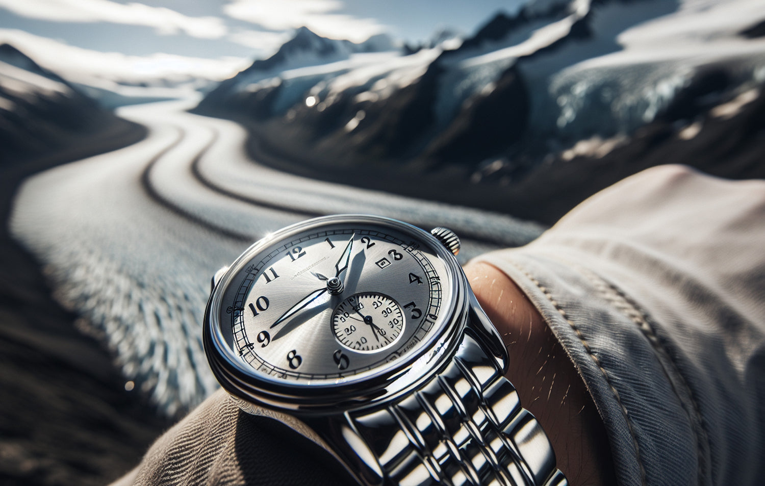 The timeless style of men silver watch