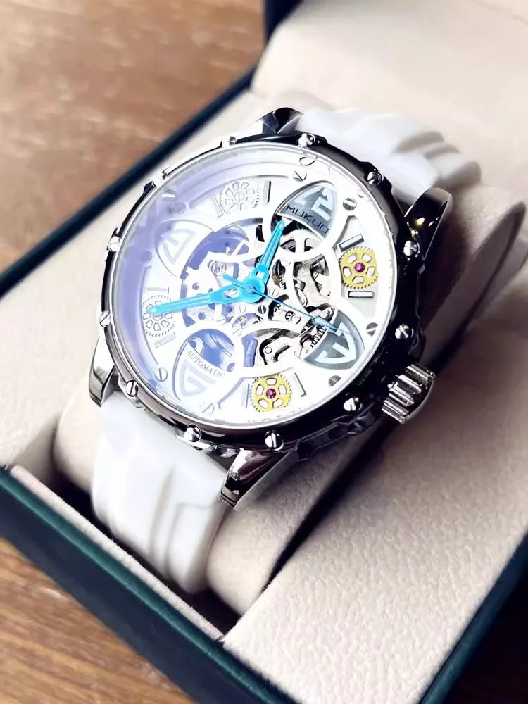 Clover Automatic Skeleton Classic Trend Automatic Mechanical Men Watch