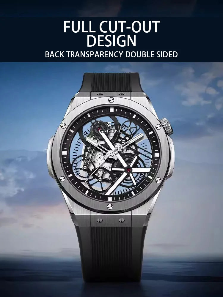 High-end Luxury Gemini Skeleton Men Automatic Mechanical Watch