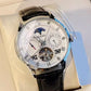 Swiss Silver Men Watches Automatic Fashion Trend Skeleton Mechanical Watches