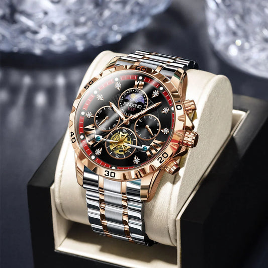 Men Quartz Watch Skeletonized Classic Business High-end Student Luminous Watch