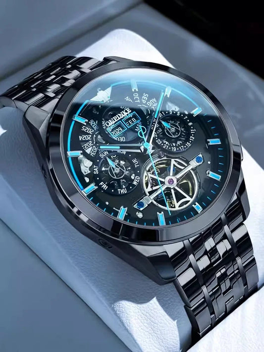 Swiss Branded Waterproof Skeleton High-end Luxury Men Automatic Mechanical Watch