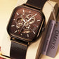 Classic Fashion Skeleton Square Trend Automatic Mechanical Men Watch