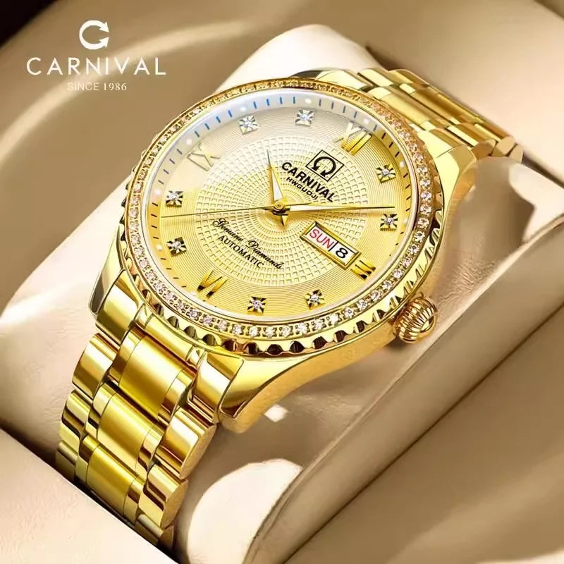 High-end Luxury Luminous Mechanical Automatic Steel Gold Men's Watches