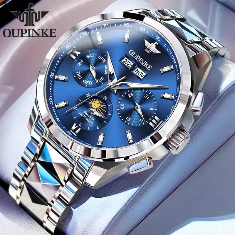 High-end Luxury Black Warrior Automatic Swiss Genuine Men Mechanical Watch