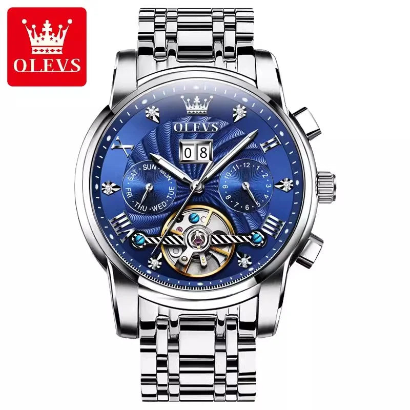 Swiss Genuine Automatic Multifunction Branded Men Mechanical Watch