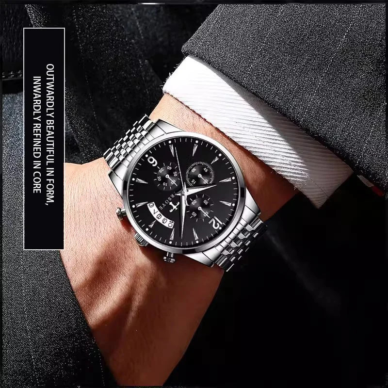 Branded Swiss Watch Fashion Classic Automatic Waterproof Men Quartz Watch