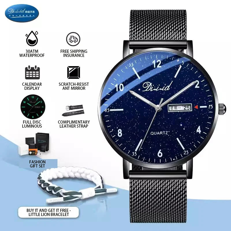 Exam Watch Men Simple Fashion Classic Teenage Boys Quartz Watch