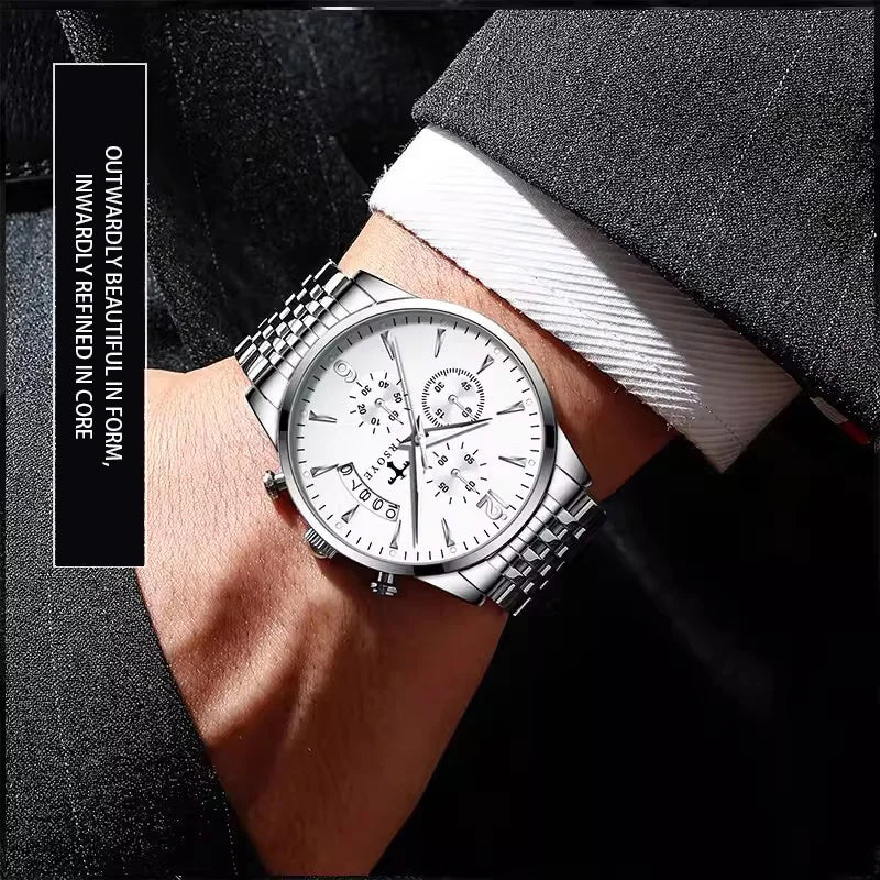 Branded Swiss Watch Fashion Classic Automatic Waterproof Men Quartz Watch