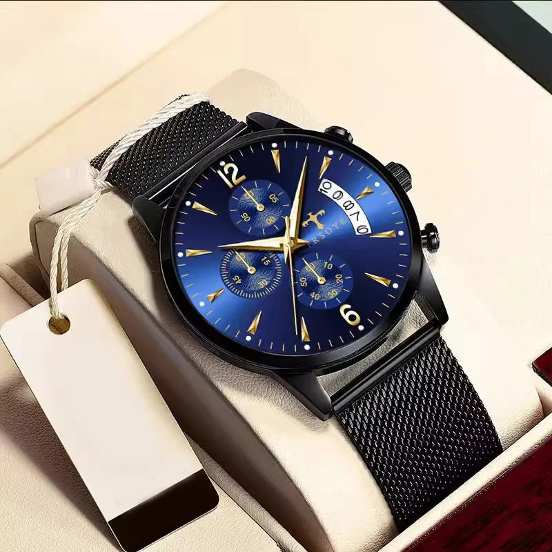 Swiss Branded Black Fashion Classic Men's Mechanical Watch for Teenagers' Exams