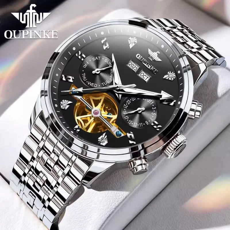 Skeleton Premium Luxury Official Swiss Men Automatic Mechanical Watch