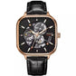 Classic Fashion Skeleton Square Trend Automatic Mechanical Men Watch