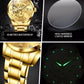 Men's Brand Gold High-end Dragon Watch Waterproof Quartz Watches