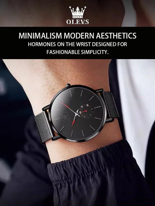 Latest Teenage Fashion Classic Ultra Thin Quartz Men Watch