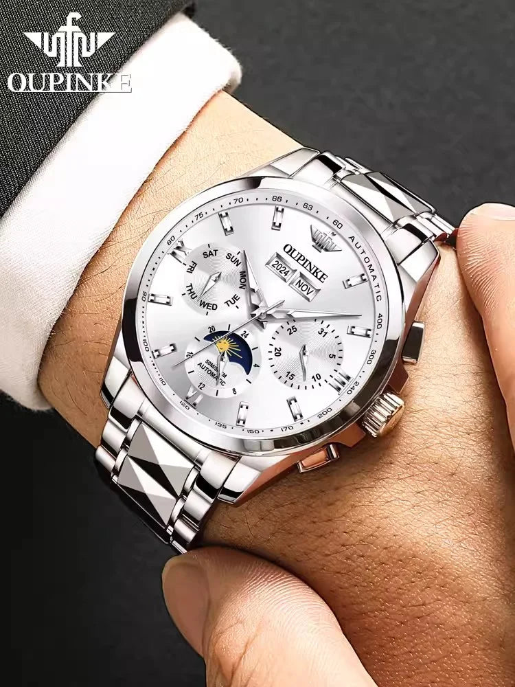 Premium Luxury Mechanical Automatic Swiss Brand Multifunction Men's Watch