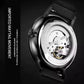 Swiss Genuine Classic Fashion Skeleton Men Automatic Mechanical Watch