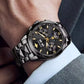 High-end Luxury Black Warrior Automatic Swiss Genuine Men Mechanical Watch