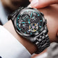 Swiss Branded Waterproof Skeleton High-end Luxury Men Automatic Mechanical Watch