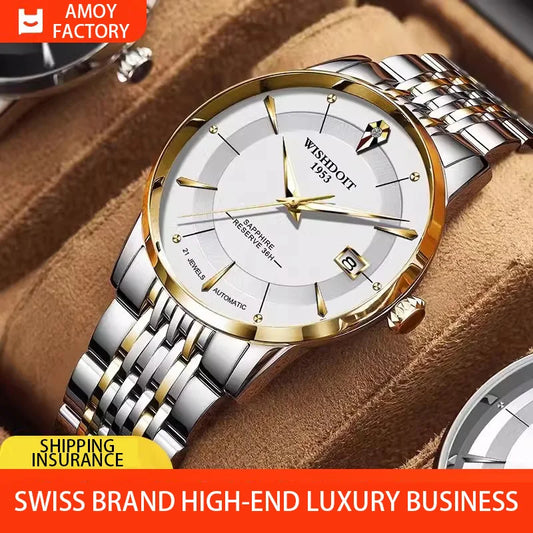 Men Swiss Branded High-end Luxury Business Simple Automatic Mechanical Watch