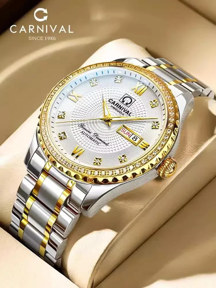 High-end Luxury Luminous Mechanical Automatic Steel Gold Men's Watches