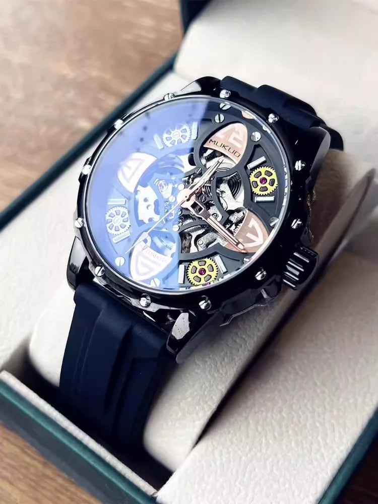 Clover Automatic Skeleton Classic Trend Automatic Mechanical Men Watch