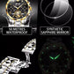 Swiss Branded Luxury Gold Automatic Multifunctional Skeleton Men Mechanical Watch