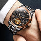 Swiss High-end Luxury Black Diamond Mechanical Watch Automatic Skeleton Watch