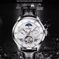 Swiss Silver Men Watches Automatic Fashion Trend Skeleton Mechanical Watches