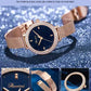 Official Authentic Simple Temperament Ins Style Full of Stars Quartz Women Watch