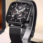 Classic Fashion Skeleton Square Trend Automatic Mechanical Men Watch