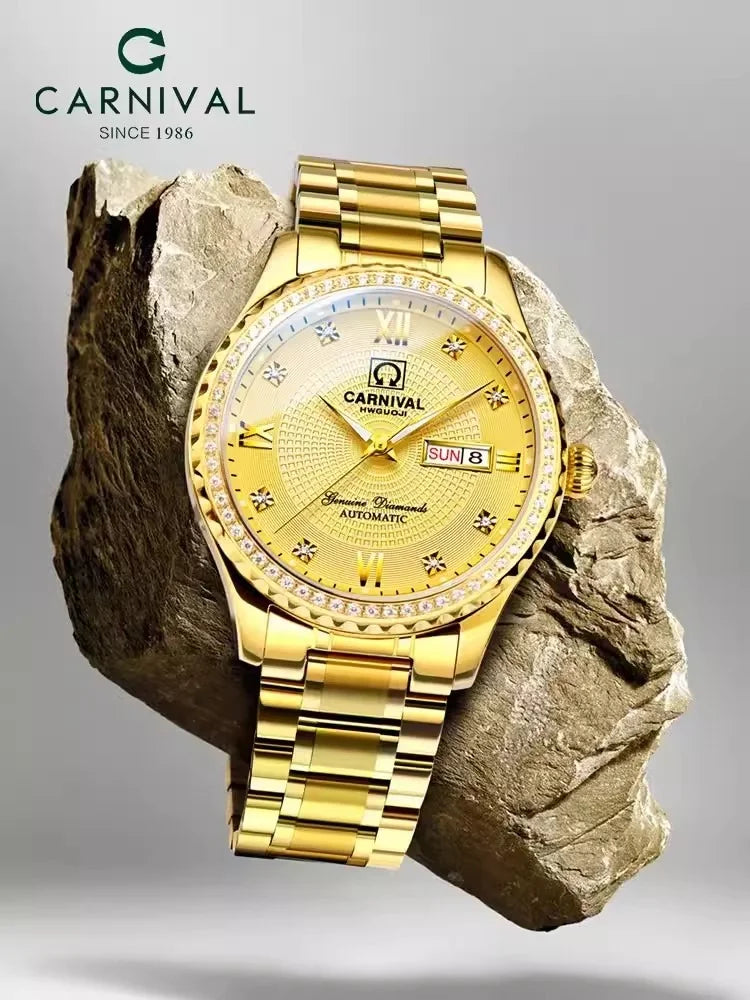 High-end Luxury Luminous Mechanical Automatic Steel Gold Men's Watches