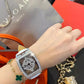 New Light Luxury Niche High-level Full of Diamonds Stars Skeleton Women Watch