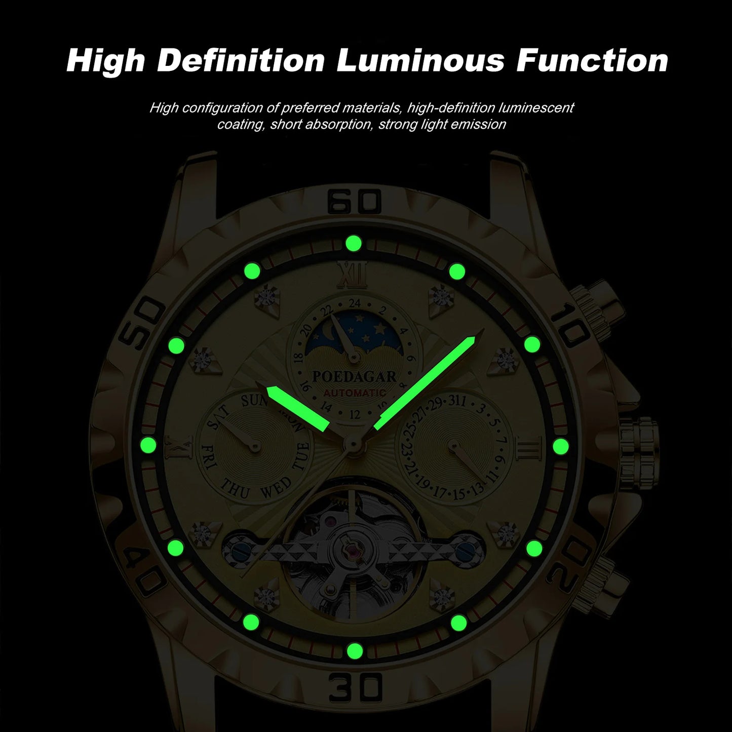 Swiss Branded New Mechanical Watches Waterproof Multifunctional Luxury Men Watches