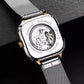 Classic Fashion Skeleton Square Trend Automatic Mechanical Men Watch