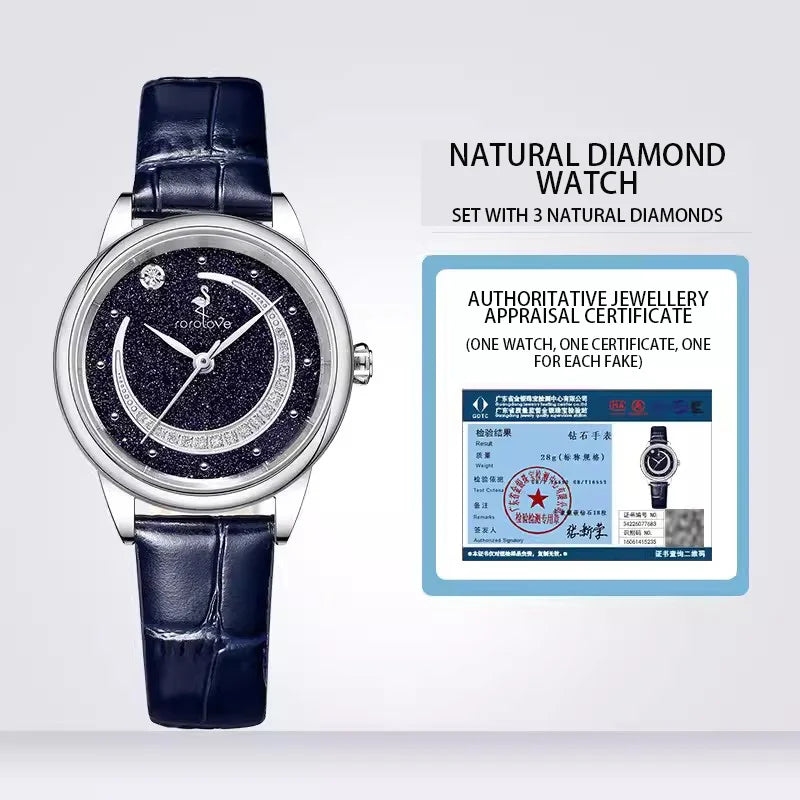 18 Natural Diamonds Premium Feeling Luxury Branded Women Watches