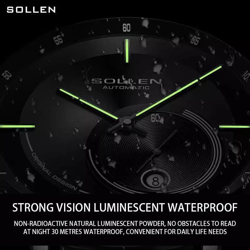 Automatic Mechanical Watch Swiss Watch Men's Black Warrior Men's High-end Luxury Trend Wristwatch