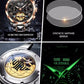 Swiss High-end Luxury Black Diamond Mechanical Watch Automatic Skeleton Watch