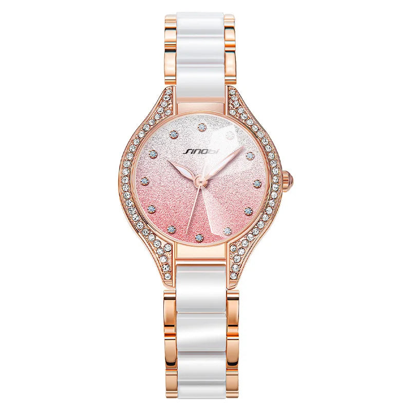 Classic Fashion Full Star Diamonds Gradient Brand Quartz Women's Watch