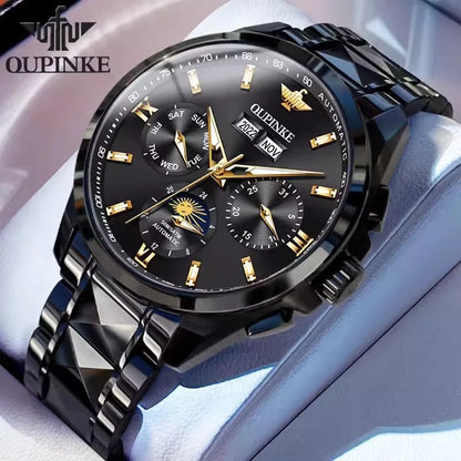 High-end Luxury Black Warrior Automatic Swiss Genuine Men Mechanical Watch