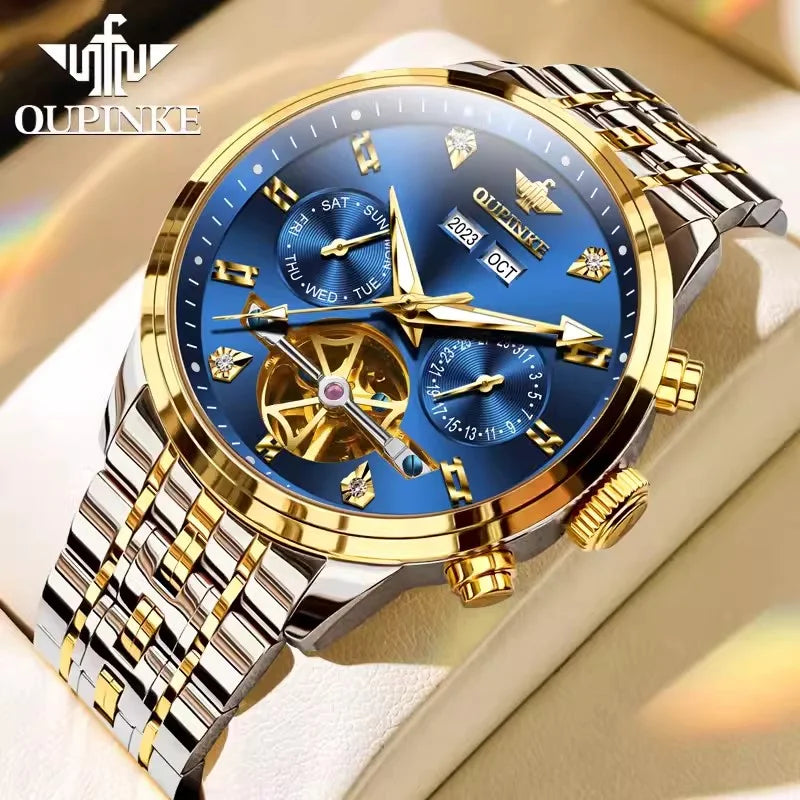 Skeleton Premium Luxury Official Swiss Men Automatic Mechanical Watch