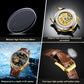 Explosive Men Automatic Mechanical Waterproof Leather Watch