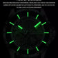 Classic Fashion Swiss Mechanical Automatic Skeleton Men Black Warrior Watch