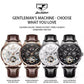 Swiss Brand Luxury Skeleton Tourbillon Trendy Leather Men Mechanical Watch