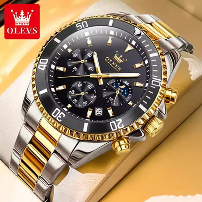 Branded Automatic Mechanical High-grade Luxury Quartz Gold Men Watch