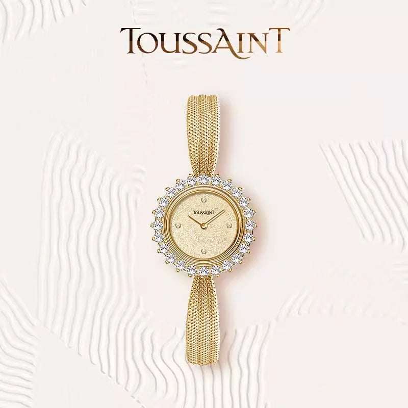 Little Flower 4 Natural Diamonds Women Light Luxury Premium New Watch