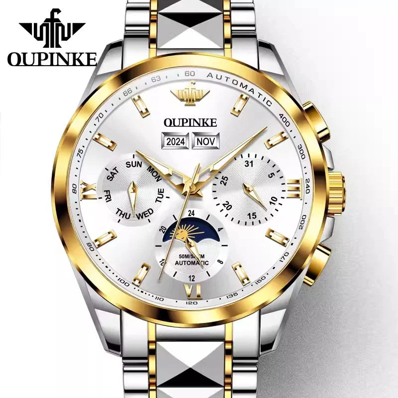 Premium Luxury Mechanical Automatic Swiss Brand Multifunction Men's Watch