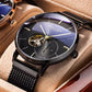 Swiss Genuine Classic Fashion Skeleton Men Automatic Mechanical Watch