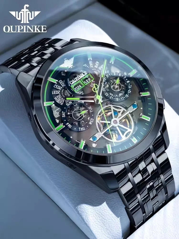 Swiss Branded Waterproof Skeleton High-end Luxury Men Automatic Mechanical Watch