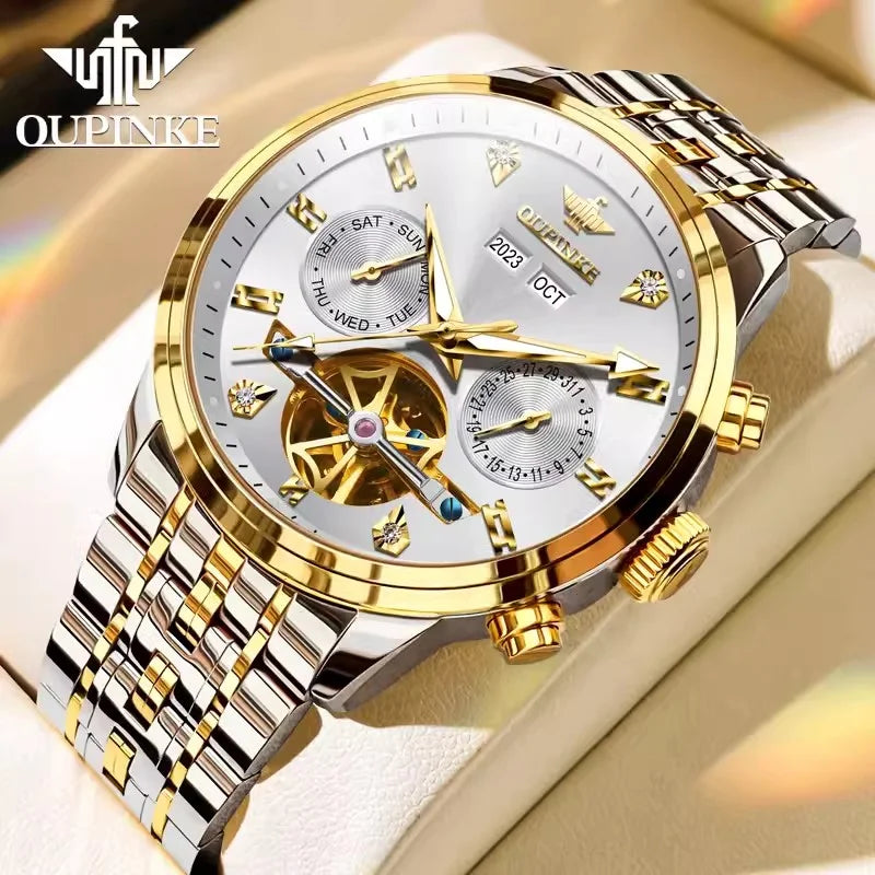 Skeleton Premium Luxury Official Swiss Men Automatic Mechanical Watch