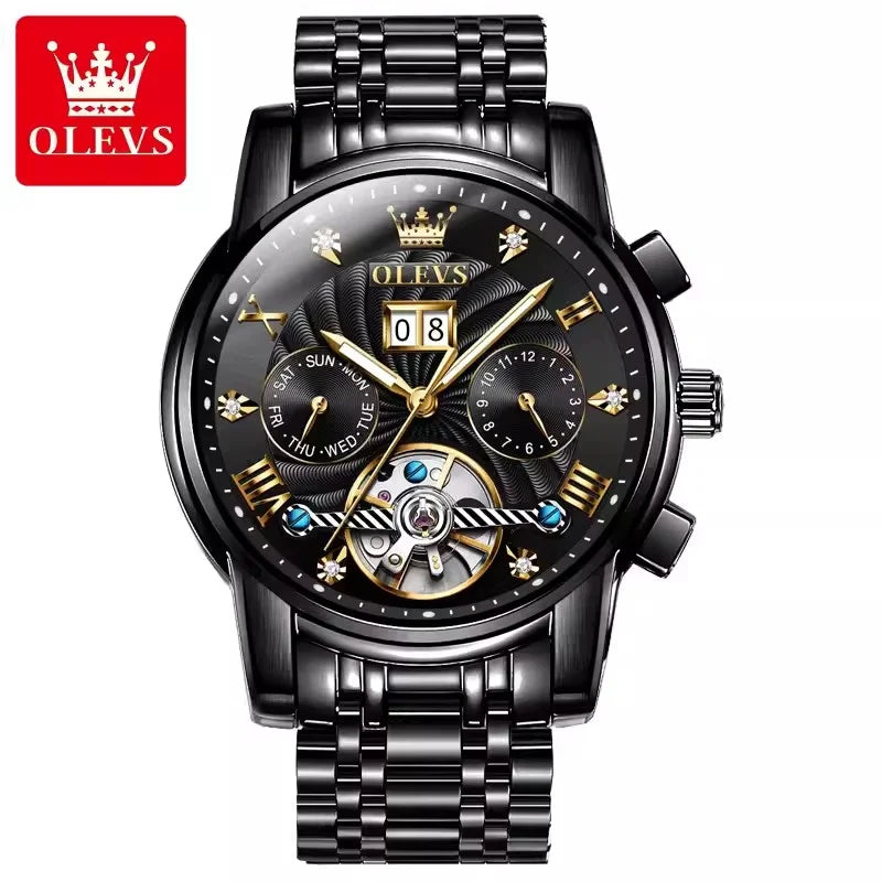 Swiss Genuine Automatic Multifunction Branded Men Mechanical Watch